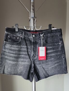 Lucky Brand Black Washed Denim Cutoff Shorts